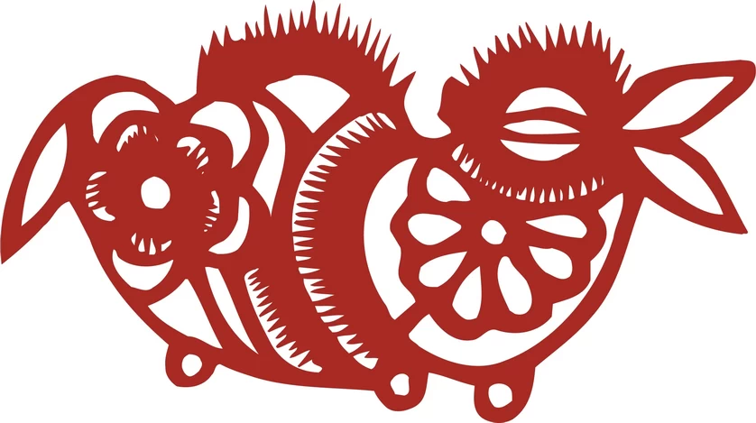 中国风中式传统喜庆民俗人物动物窗花剪纸插画边框AI矢量PNG素材【524】